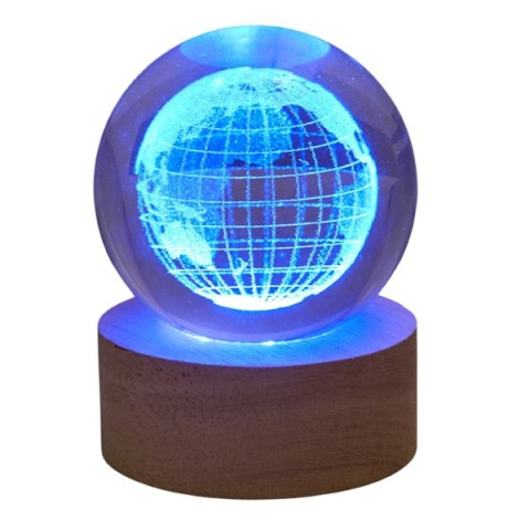 LAMPADA GLOBO MULTICOLOR D8 H10 CON BASE E BOX